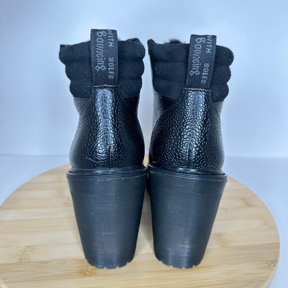 Dr. Martens Persephone Milled Nappa Chunky Heel Boots Faux Fur Lined Size 7 - Picture 5 of 8